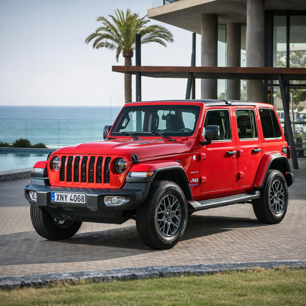 Wrangler 5 Persons Hybrid luxury Jeep for rental in Crete