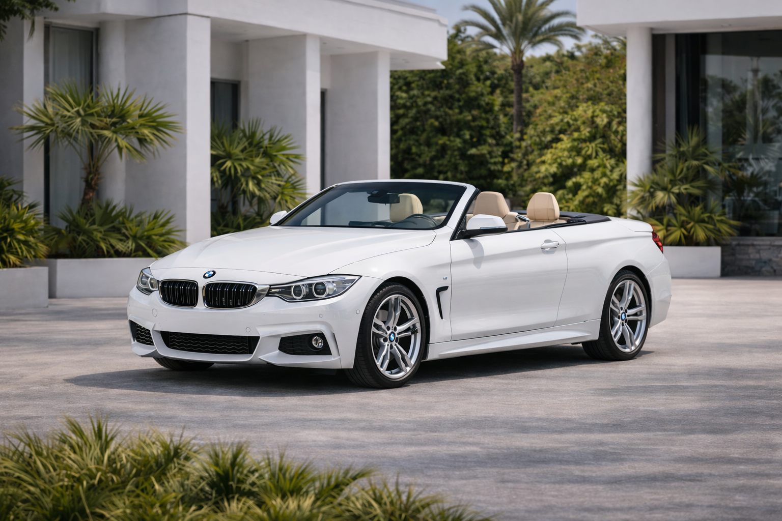 BMW 420 D Cabrio luxury convertible rental in Crete