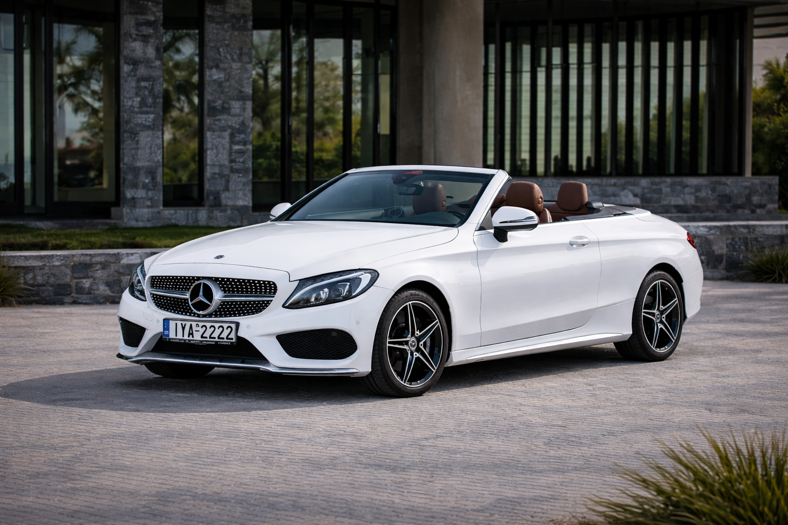 Mercedes C180 Cabrio luxury convertible rental in Crete