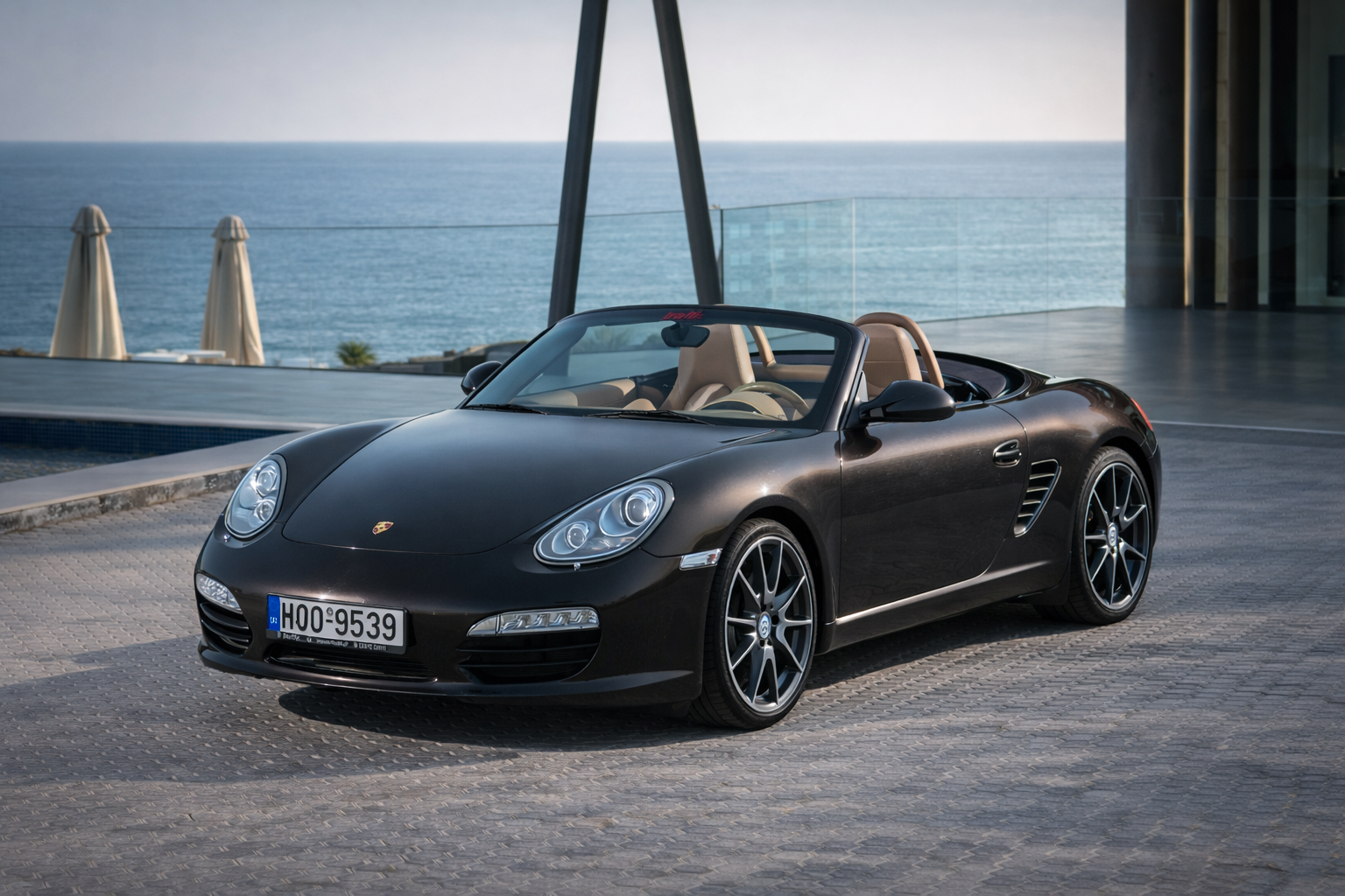 Porsche Boxster S luxury convertible rental in Crete