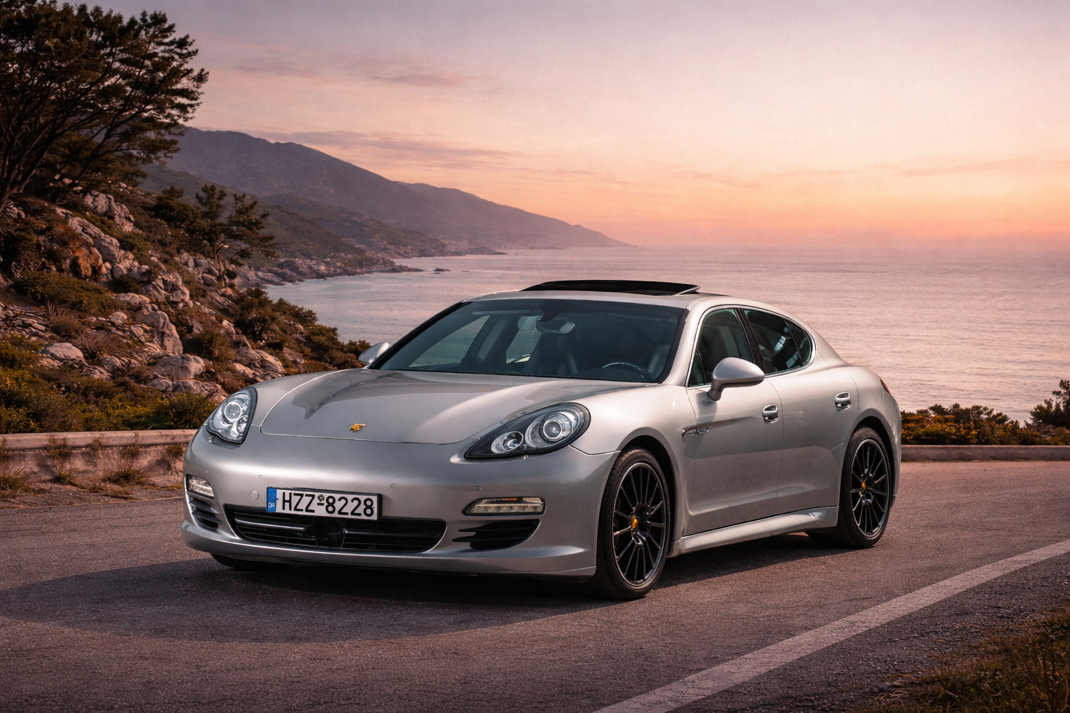 Porsche Panamera S Hybrid luxury SUV rental in Crete
