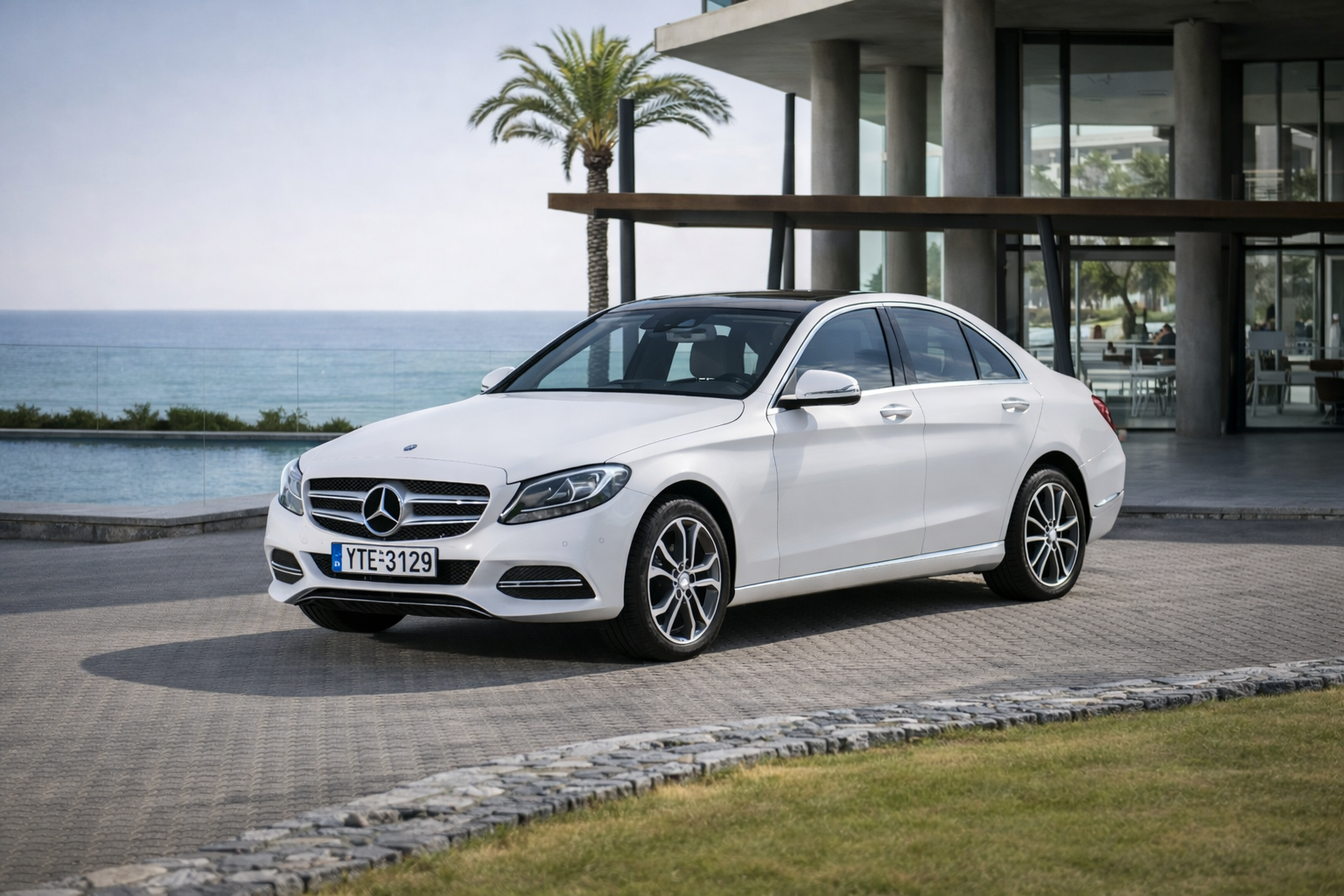 Mercedes C180 sedan luxury car rental in Crete